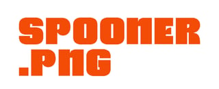 Orange text reading SPOONER .PNG on a white background